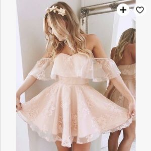 Formal Boho off the shoulder party dress